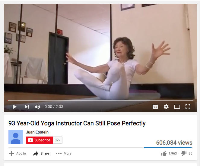 93 year old yoga instructor-youtube